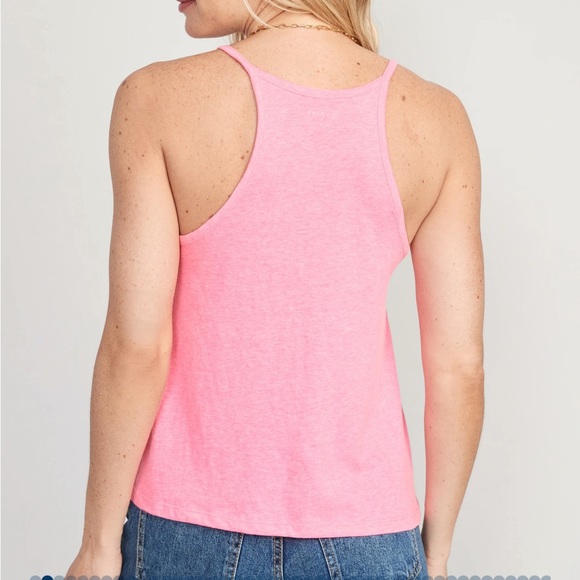 NWT OLD NAVY Relaxed Halter Tank Top Color:
Neon Petunia - Picture 5 of 6